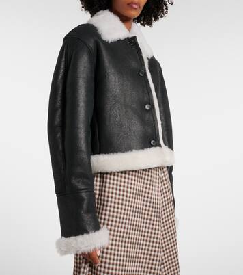 Giacca in pelle con shearling | Loewe
