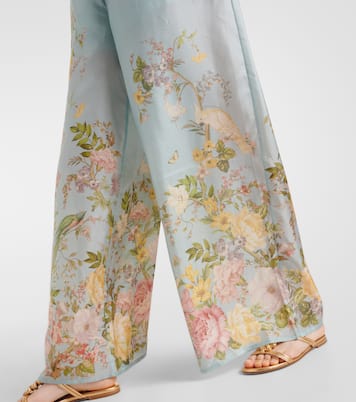 Pantaloni a palazzo Waverly in seta | Zimmermann