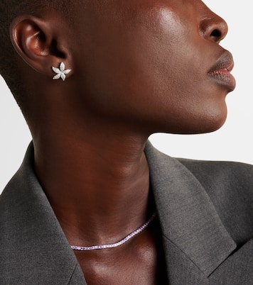 Orecchini Lavender in oro bianco 18kt con diamanti | Ileana Makri
