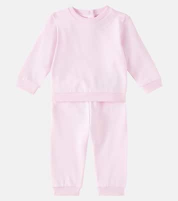 Baby cotton jersey sweatshirt and sweatpants set | Balmain Kids