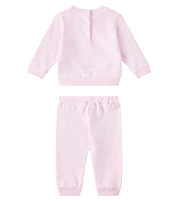 Baby cotton jersey sweatshirt and sweatpants set | Balmain Kids