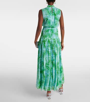Menon printed draped maxi dress | Diane von Furstenberg