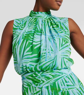 Menon printed draped maxi dress | Diane von Furstenberg