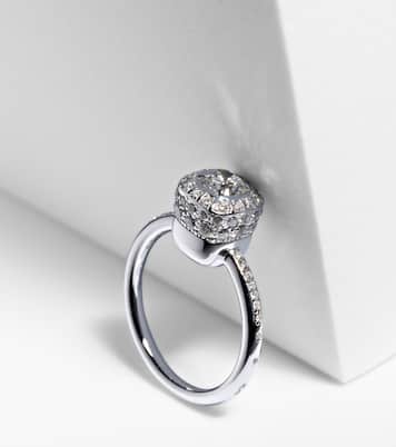 Anello Nudo Petit in oro bianco 18kt con diamanti | Pomellato