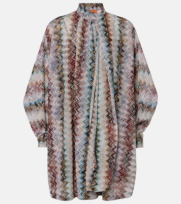 Zigzag draped lamé minidress | Missoni