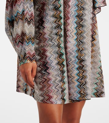 Zigzag draped lamé minidress | Missoni