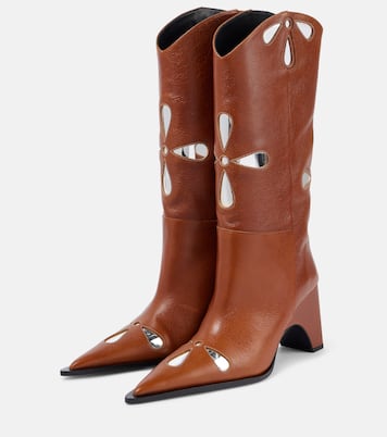 Bottines santiags Petal Bridge en cuir | Coperni