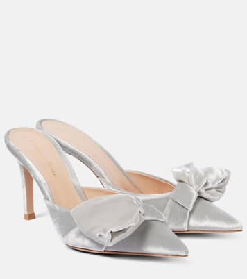 Mules Velarge in velluto con fiocco | Gianvito Rossi