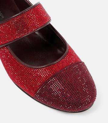 Mary-Jane-Pumps aus Leder mit Kristallen | Tory Burch