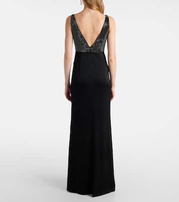 Verzierte Robe aus Crêpe | Roland Mouret