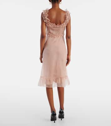 Abito corto in organza di seta | Alessandra Rich