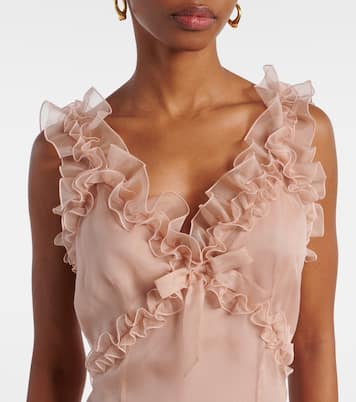 Abito corto in organza di seta | Alessandra Rich