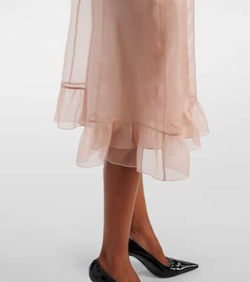 Abito corto in organza di seta | Alessandra Rich