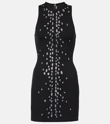 Vestido corto de jersey con cristales | David Koma