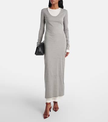 Abito lungo in jersey di cotone  | Jil Sander