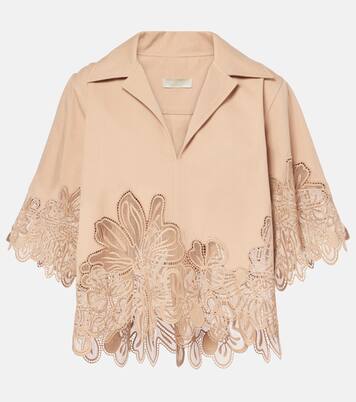 Top in gabardine con ricamo | Elie Saab