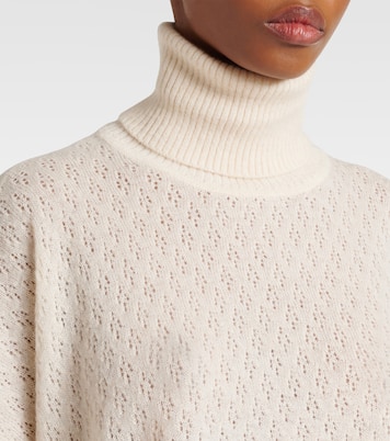Pointelle wool-blend and silk turtleneck sweater | Chloé