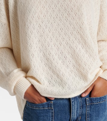 Pointelle wool-blend and silk turtleneck sweater | Chloé