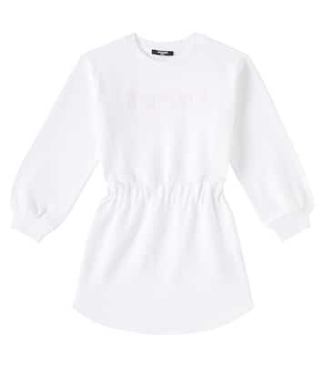 Sweatshirt-Kleid aus Baumwoll-Jersey | Balmain Kids