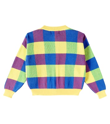 Vichy cotton jacquard cardigan | Bobo Choses