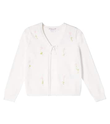 Cardigan Esmia in cotone con ricamo | Bonpoint