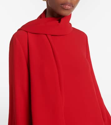 Robe aus Cady Couture mit Federn | Valentino
