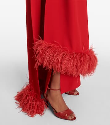 Robe aus Cady Couture mit Federn | Valentino