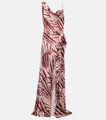Printed draped crêpe gown | Dries Van Noten