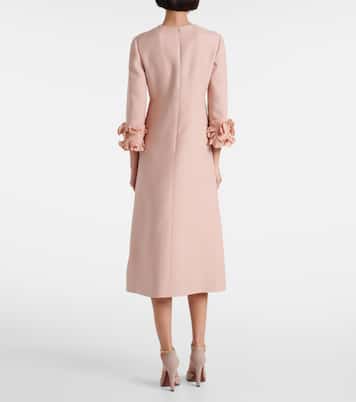 Abito midi in Crêpe Couture con volant | Valentino
