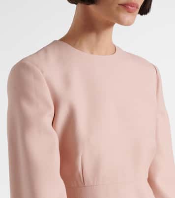 Abito midi in Crêpe Couture con volant | Valentino