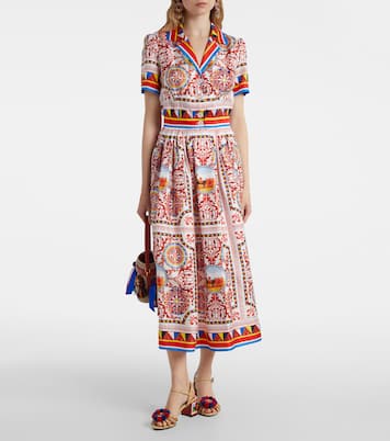Printed silk midi dress | Dolce&Gabbana