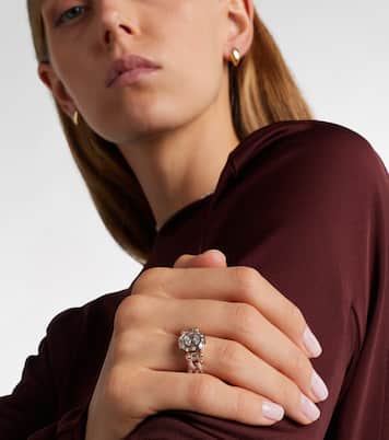 Halo Link 18kt rose gold ring with diamonds | Shay Jewelry