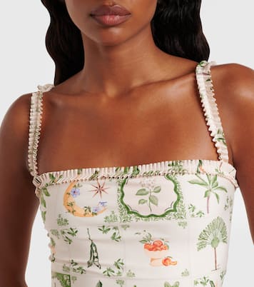 Limón printed ruffled swimsuit | Agua by Agua Bendita
