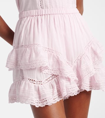 Geana lace-trimmed cotton shorts | Marant Etoile