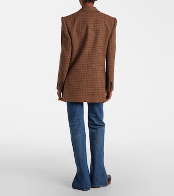Checked double-breasted wool-blend blazer | Chloé
