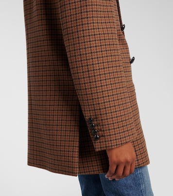 Checked double-breasted wool-blend blazer | Chloé
