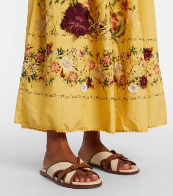 Leather-trimmed canvas slides | Gianvito Rossi