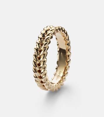 18kt gold braided ring | Anita Ko