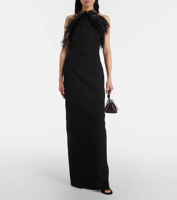 Feather-trimmed gown | The Attico