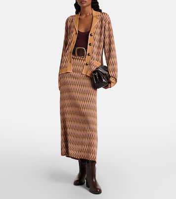 Brandy jacquard midi skirt | Rixo