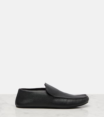 Leo shearling-lined leather loafers | The Row