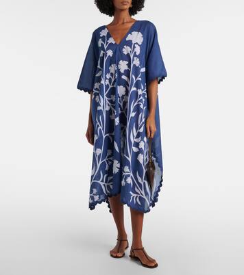 Caftán de algodón festoneado | Juliet Dunn