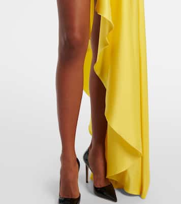 Asymmetric draped satin minidress | David Koma