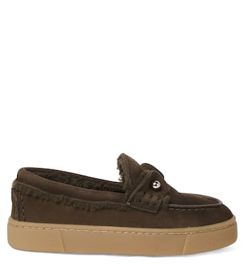 Chambelikid shearling-lined suede loafers | Christian Louboutin Kids