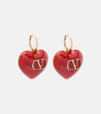 Cœur Royal VLogo enamel earrings | Valentino