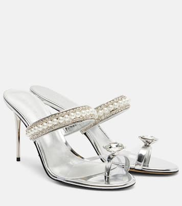 Diamond Of Elizabeth 95 leather mules | Mach & Mach