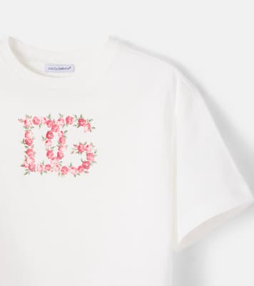 T-shirt DG in jersey di cotone | Dolce&Gabbana Kids