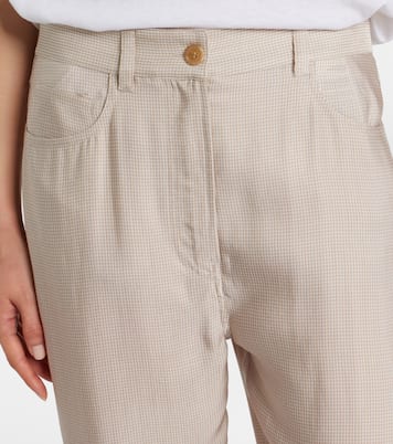 Checked twill straight pants | Acne Studios