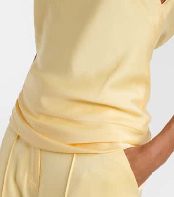 Samira caped satin top | Simkhai