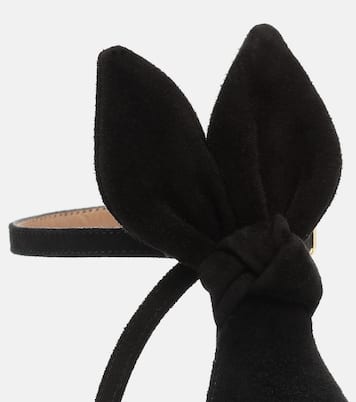 Sandales Bow Tie 105 en daim | Aquazzura